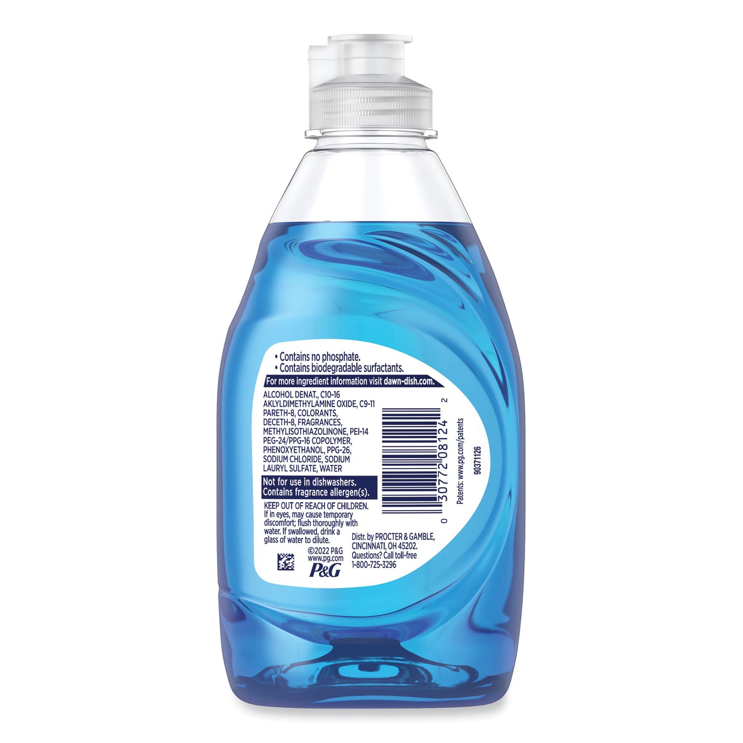 Liquid Dish Detergent, Dawn Original, 7.5 oz Bottle, 12/Carton (08285)