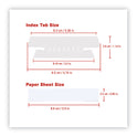 Universal Hanging File Folder Plastic Index Tabs, 1/3-Cut, Clear, 3.7" Wide, 25/Pack (43313)