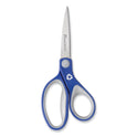 Westcott KleenEarth Soft Handle Scissors, 7" Long, 2.25" Cut Length, Straight Blue/Gray Handle (15553)