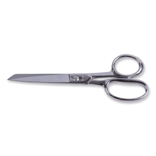 Clauss Hot Forged Carbon Steel Shears, 8" Long, 3.88" Cut Length, Straight Nickel Handle (10257)