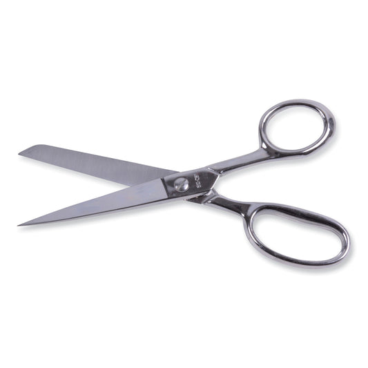 Clauss Hot Forged Carbon Steel Shears, 8" Long, 3.88" Cut Length, Straight Nickel Handle (10257)