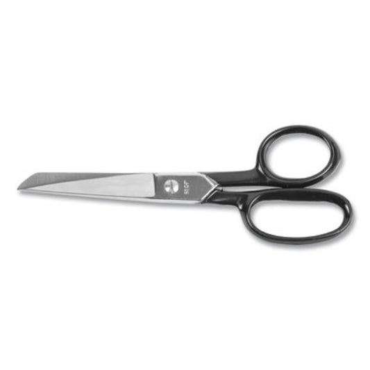 Hot Forged Carbon Steel Shears, 7" Long, 3.13" Cut Length, Straight Black Handle