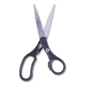 Westcott KleenEarth Basic Plastic Handle Scissors, 8" Long, 3.25" Cut Length, Straight Black Handle, 3/Pack (15585)