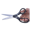 Westcott KleenEarth Basic Plastic Handle Scissors, 8" Long, 3.25" Cut Length, Straight Black Handle, 3/Pack (15585)