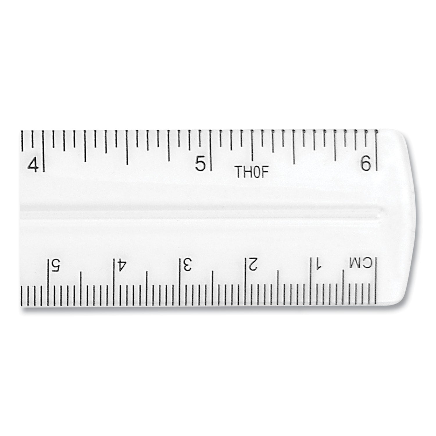 Westcott Clear Flexible Acrylic Ruler, Standard/Metric, 6" (15 cm) Long, Clear, 12/Box (17723)