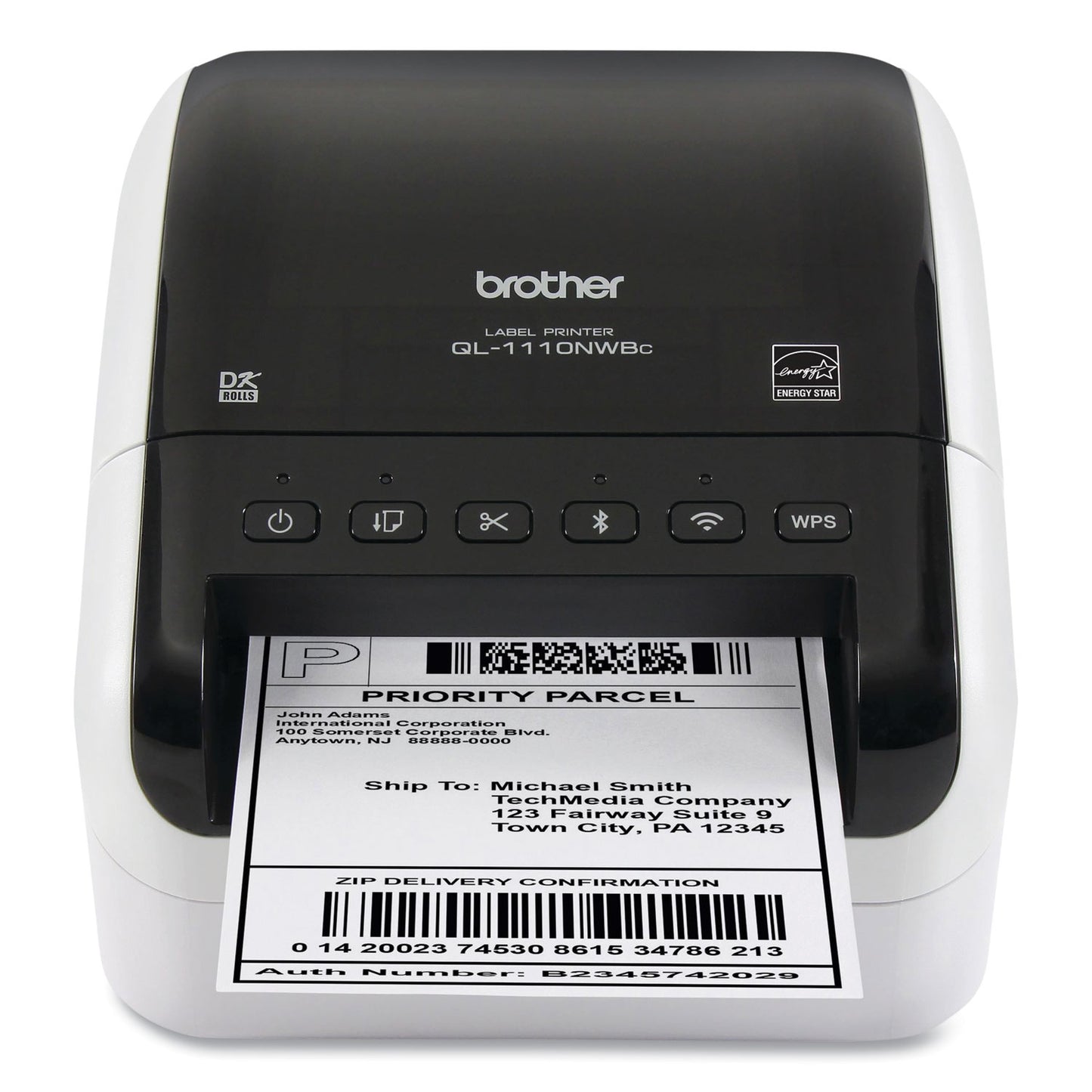 Brother QL-1110NWBC Wide Format Professional Label Printer, 69 Labels/min Print Speed, 5.9 x 6.7 x 8.7