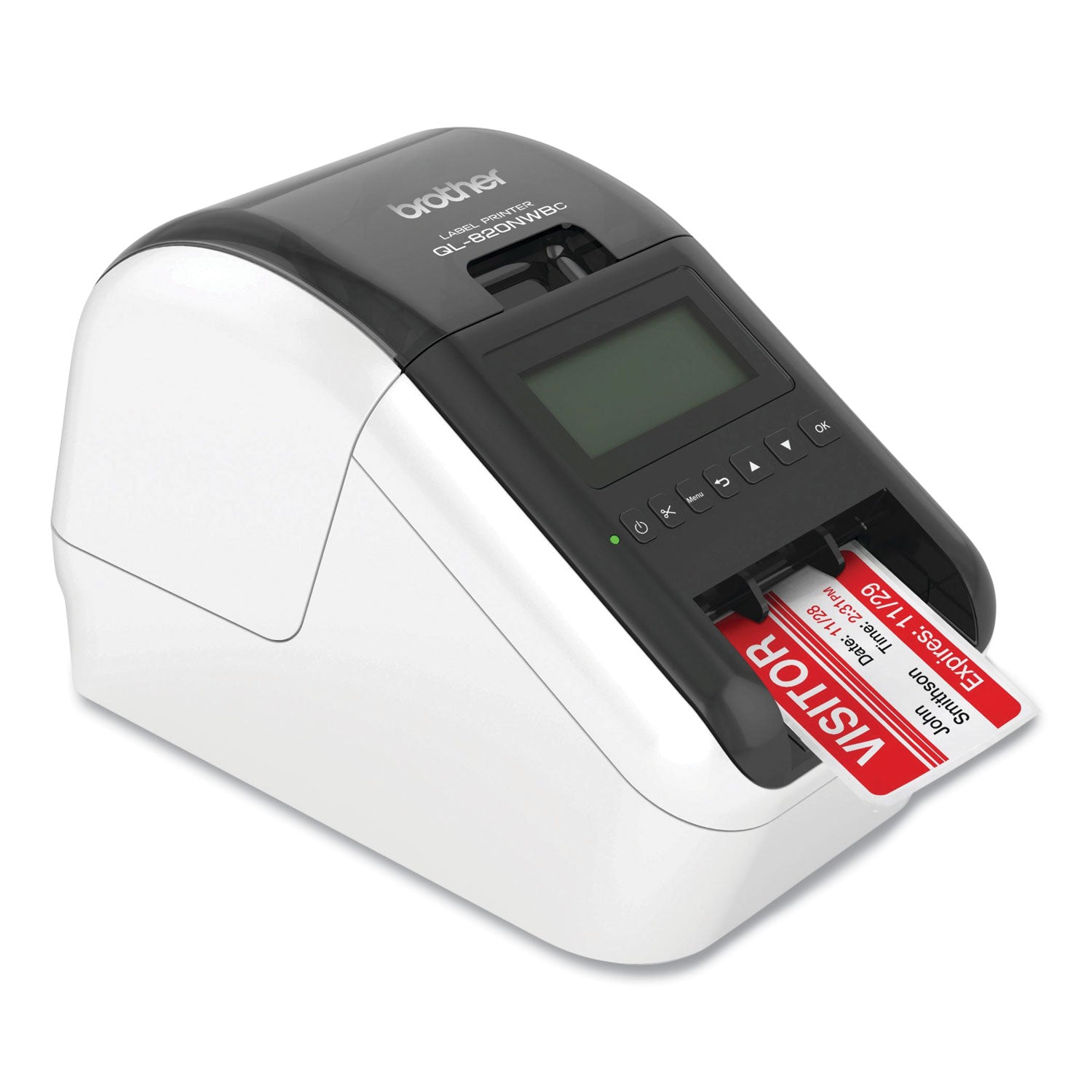 Brother QL-820NWBC Ultra Flexible Label Printer, 110 Labels/min Print Speed, 5 x 5.7 x 9.2