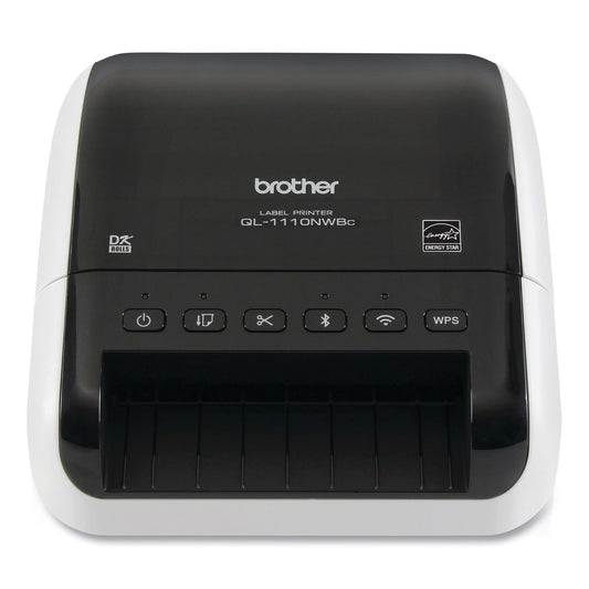 Brother QL-1110NWBC Wide Format Professional Label Printer, 69 Labels/min Print Speed, 5.9 x 6.7 x 8.7