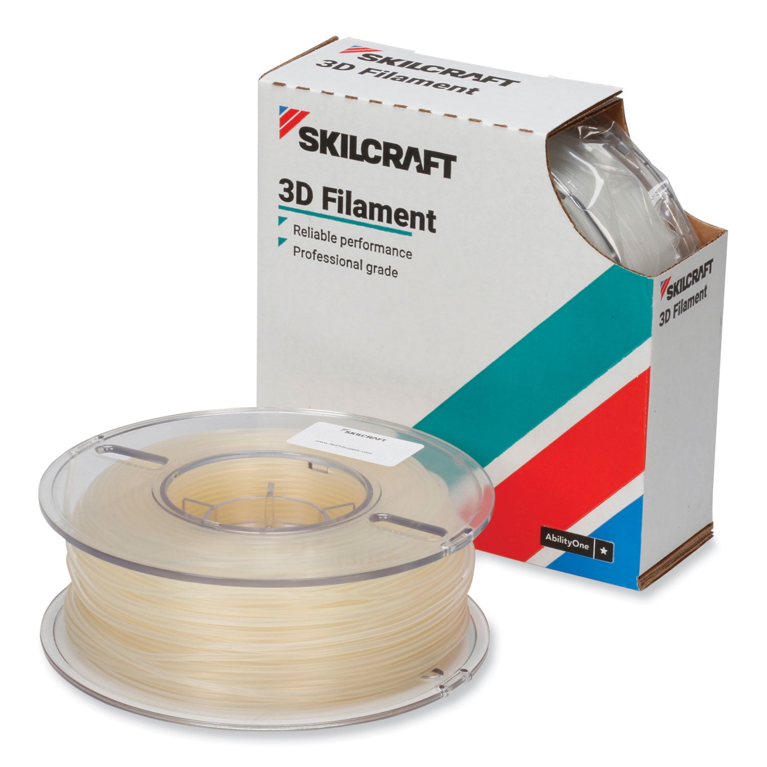 AbilityOne 7045017057356, SKILCRAFT 3D Printer Nylon Filament, 2.85 mm, Natural