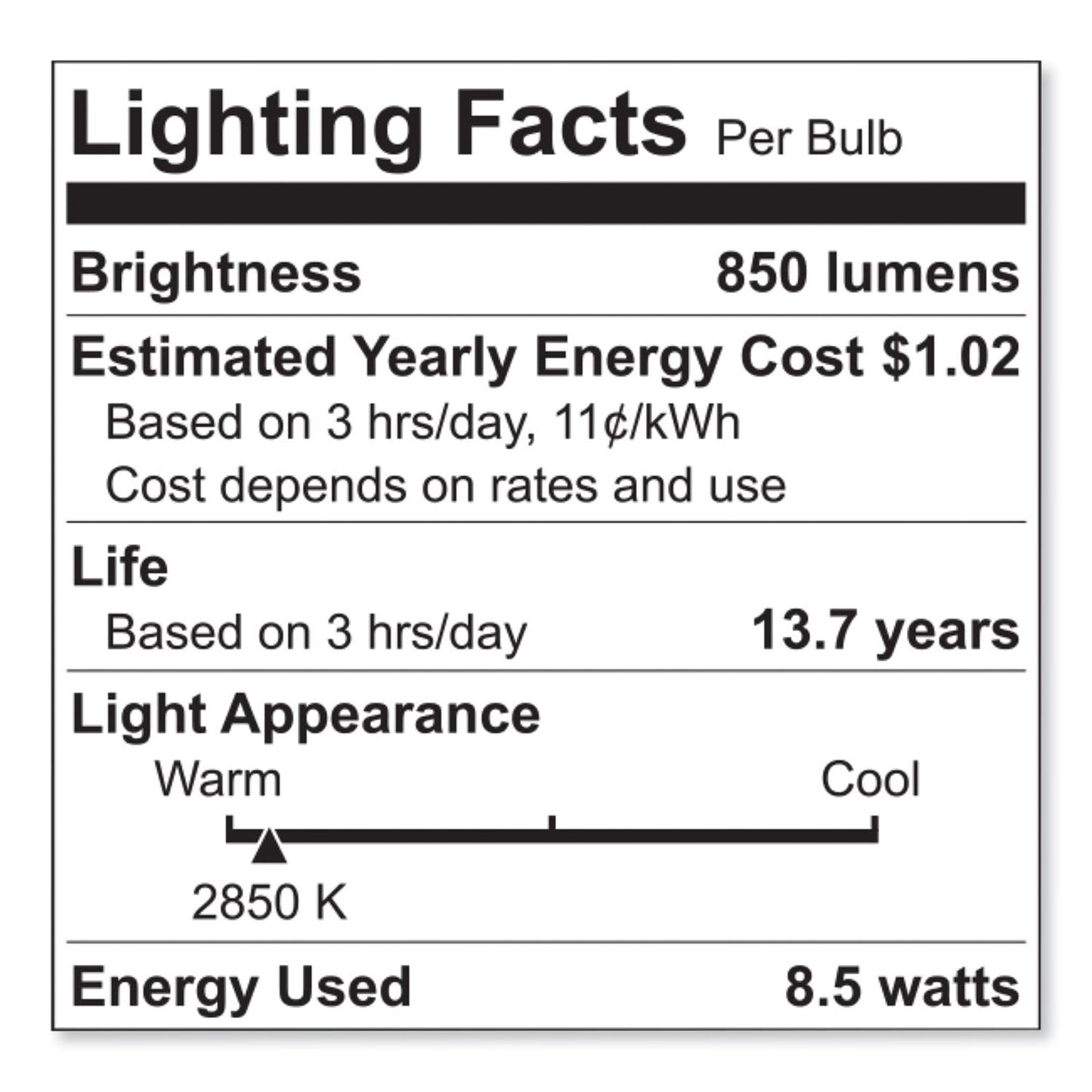 GE Reveal HD+ LED A19 Light Bulb, 8.5 W, 4/Pack (93127795)