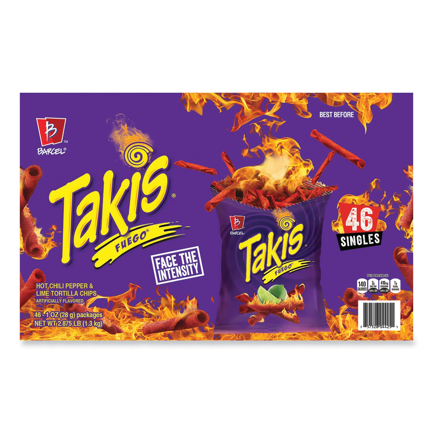 Takis Fuego, 1 oz Bags, 46 Bags/Carton (22002045)