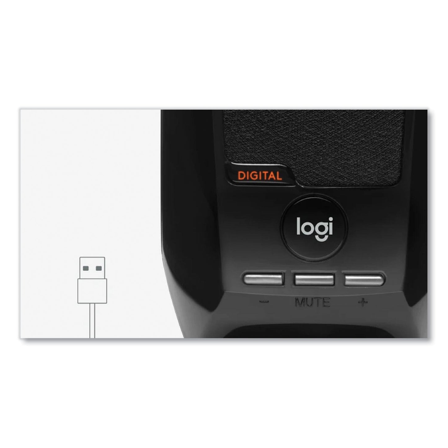 Logitech S150 2.0 USB Digital Speakers, Black (980000028)