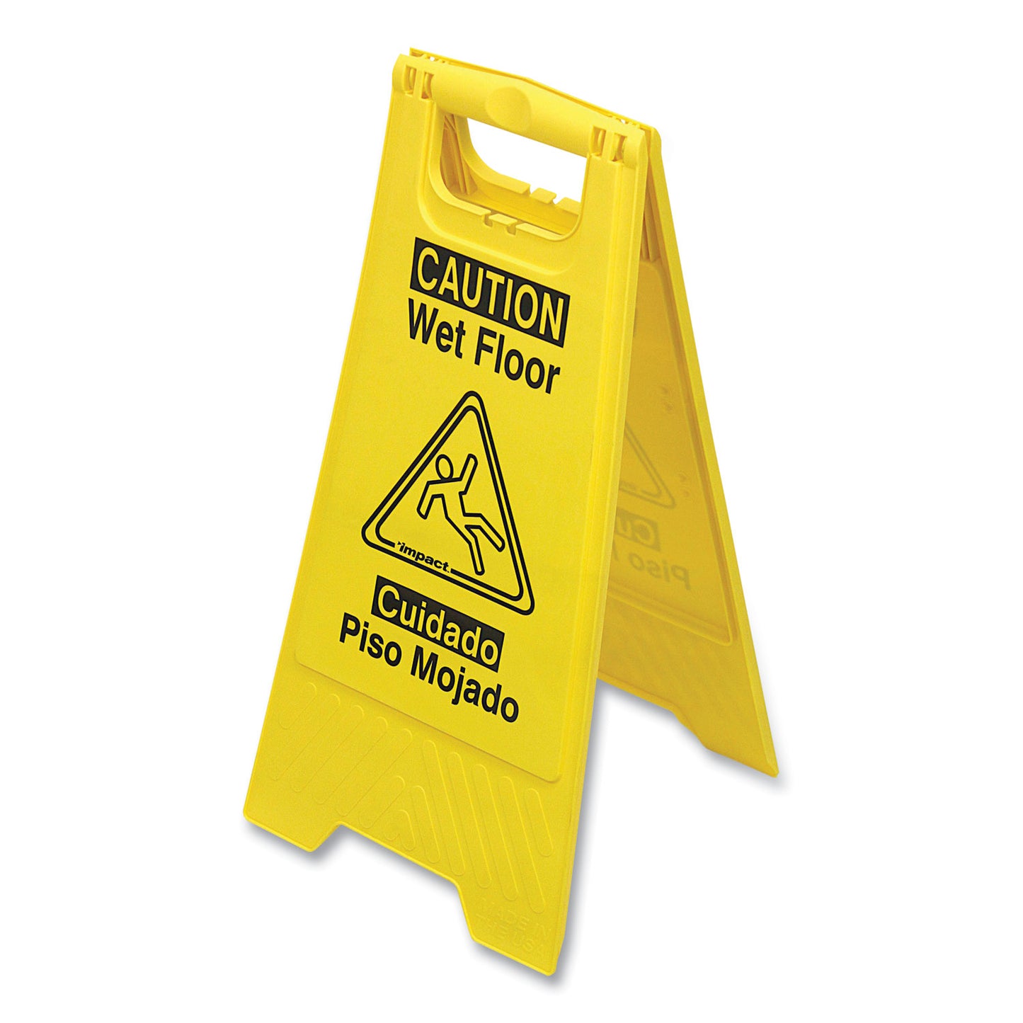 Impact Bilingual Yellow Wet Floor Sign, 12.05 x 1.55 x 24.3 (9152W)