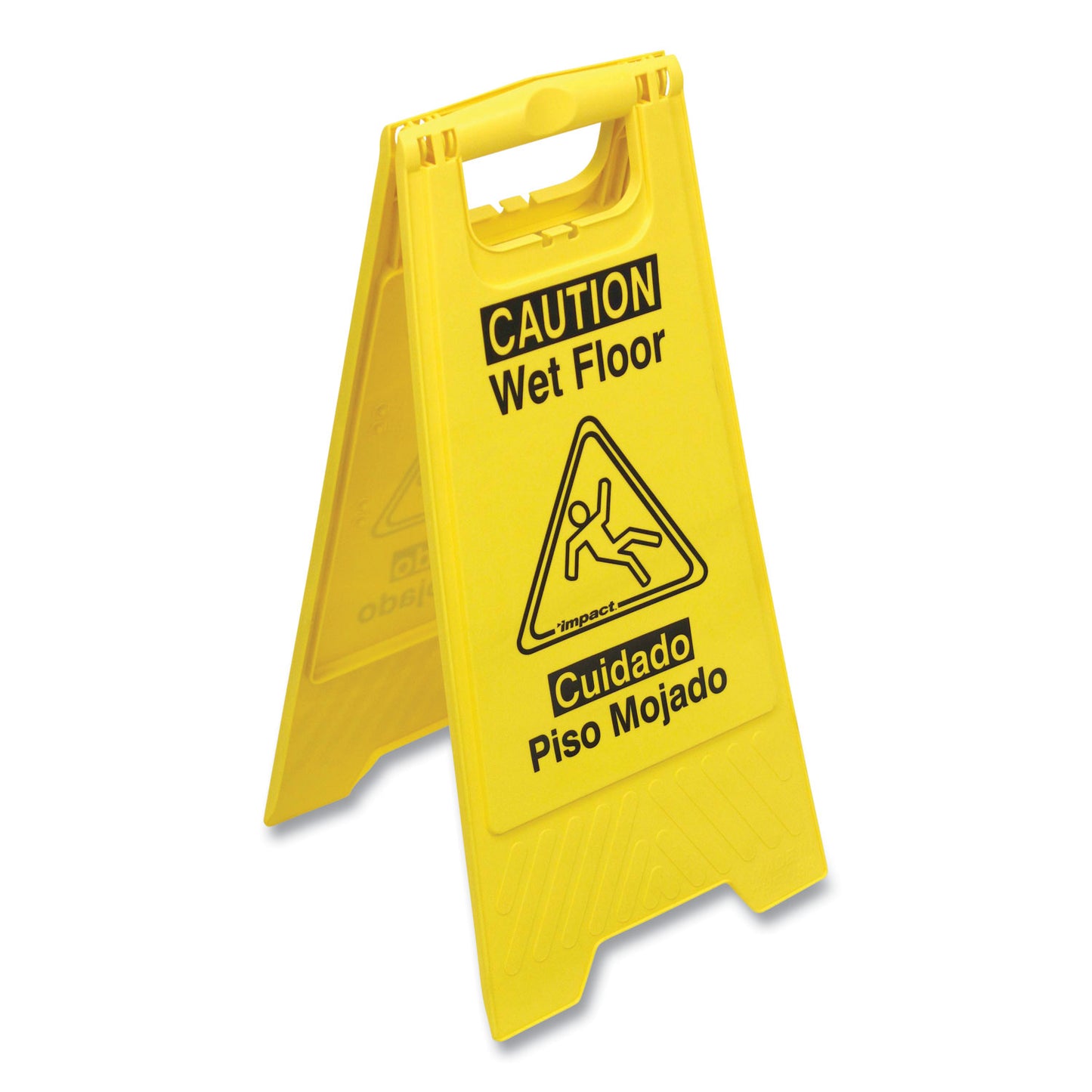 Impact Bilingual Yellow Wet Floor Sign, 12.05 x 1.55 x 24.3 (9152W)