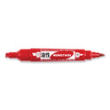 Tombow Mono Twin Bold Permanent Marker, Fine/Broad Tips, Red, 10/Box (56647)