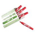 Tombow Mono Twin Bold Permanent Marker, Fine/Broad Tips, Red, 10/Box (56647)
