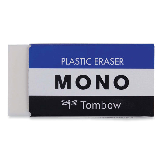 Tombow Eraser, For Pencil Marks, Rectangular Block, Jumbo, White (57332)