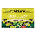 Bigelow Green Tea Assortment, Individually Wrapped, Eight Flavors, 64 Tea Bags/Box (30568)