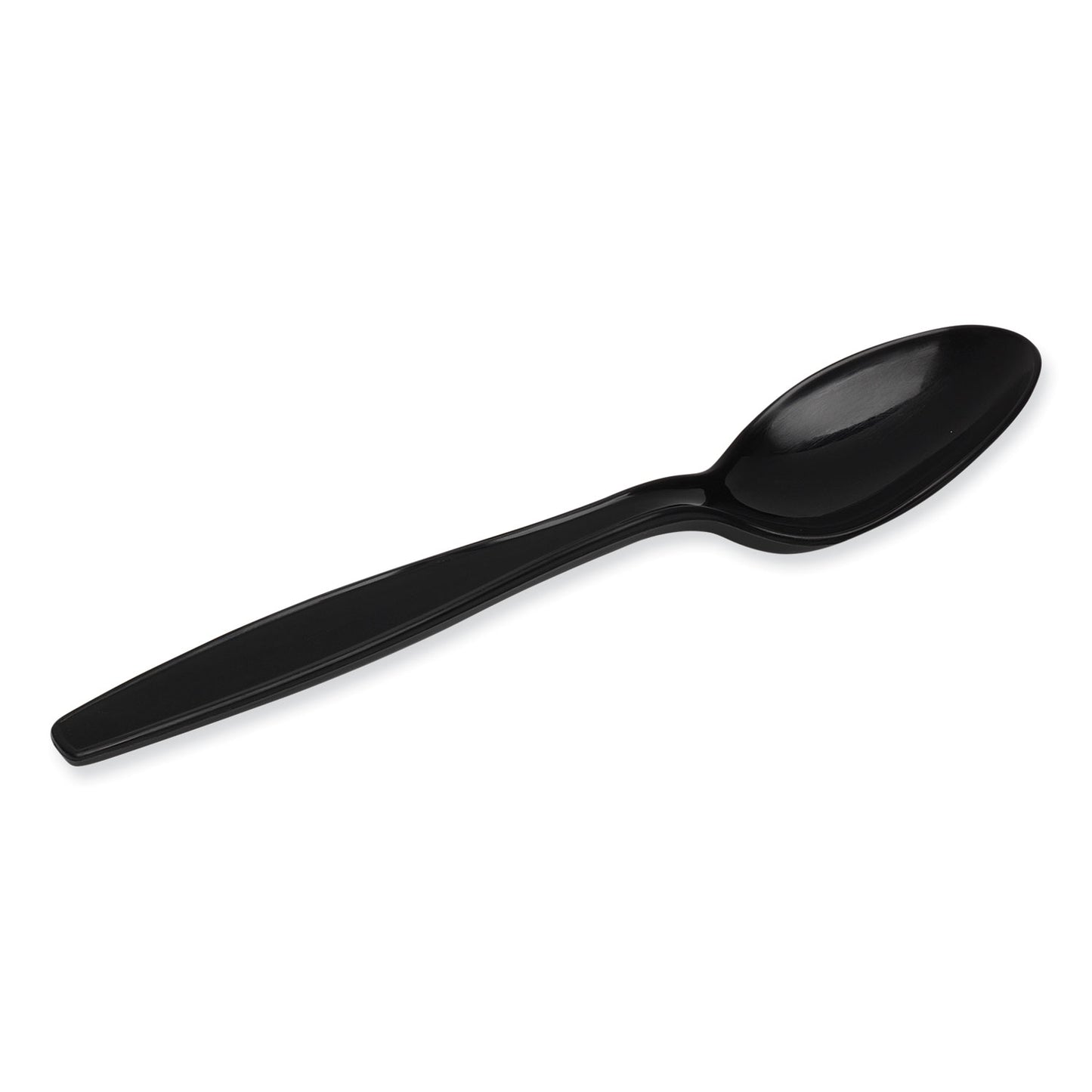 Dixie Individually Wrapped Heavyweight Teaspoons, Polypropylene, Black, 1,000/Carton (PTH53C)