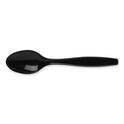 Dixie Individually Wrapped Heavyweight Teaspoons, Polypropylene, Black, 1,000/Carton (PTH53C)