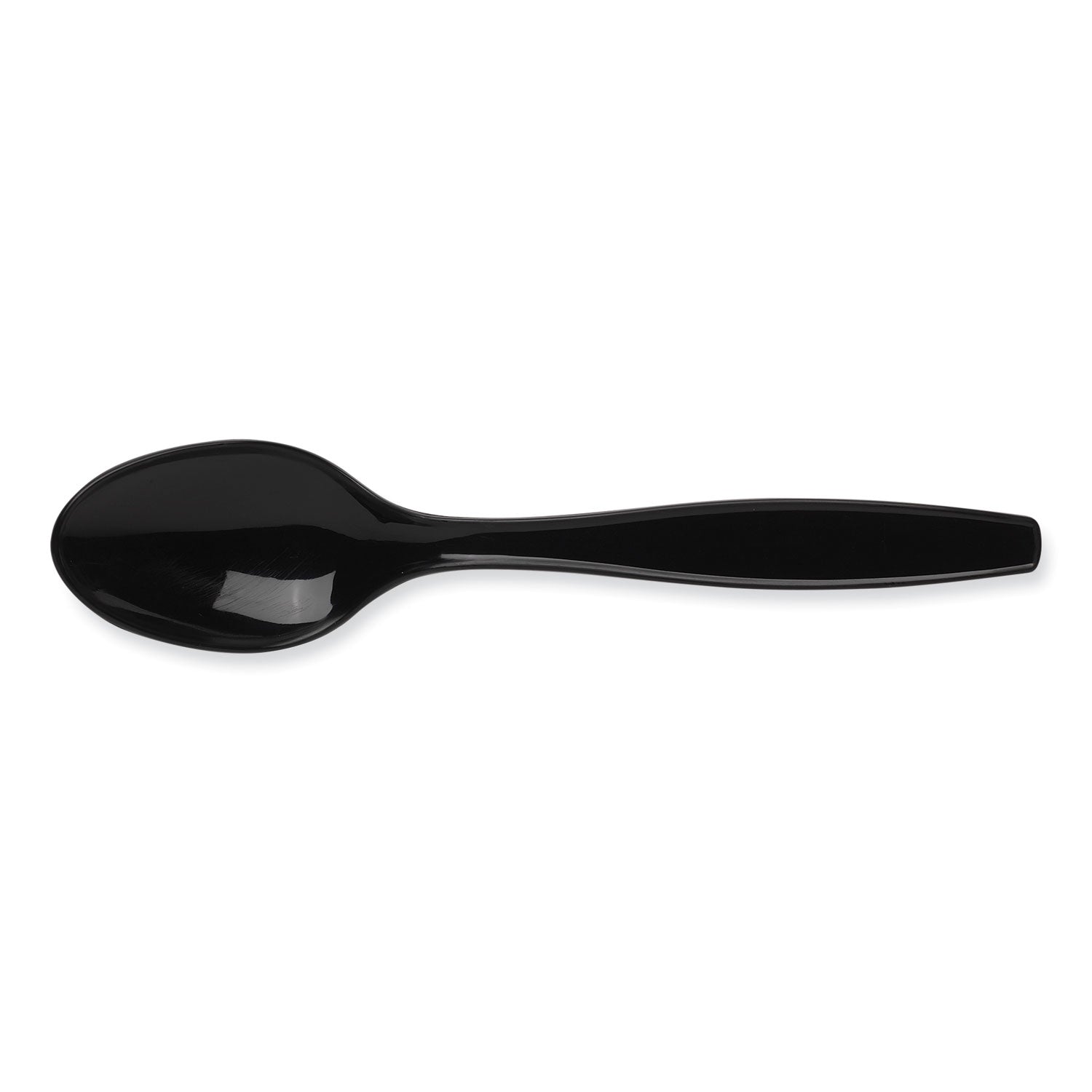 Dixie Individually Wrapped Heavyweight Teaspoons, Polypropylene, Black, 1,000/Carton (PTH53C)