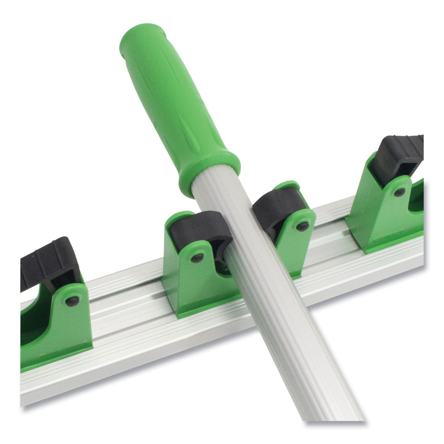 Unger Hang Up Cleaning Tool Holder, 28w x 3.15d x 2.17h, Silver/Green (HO700EA)