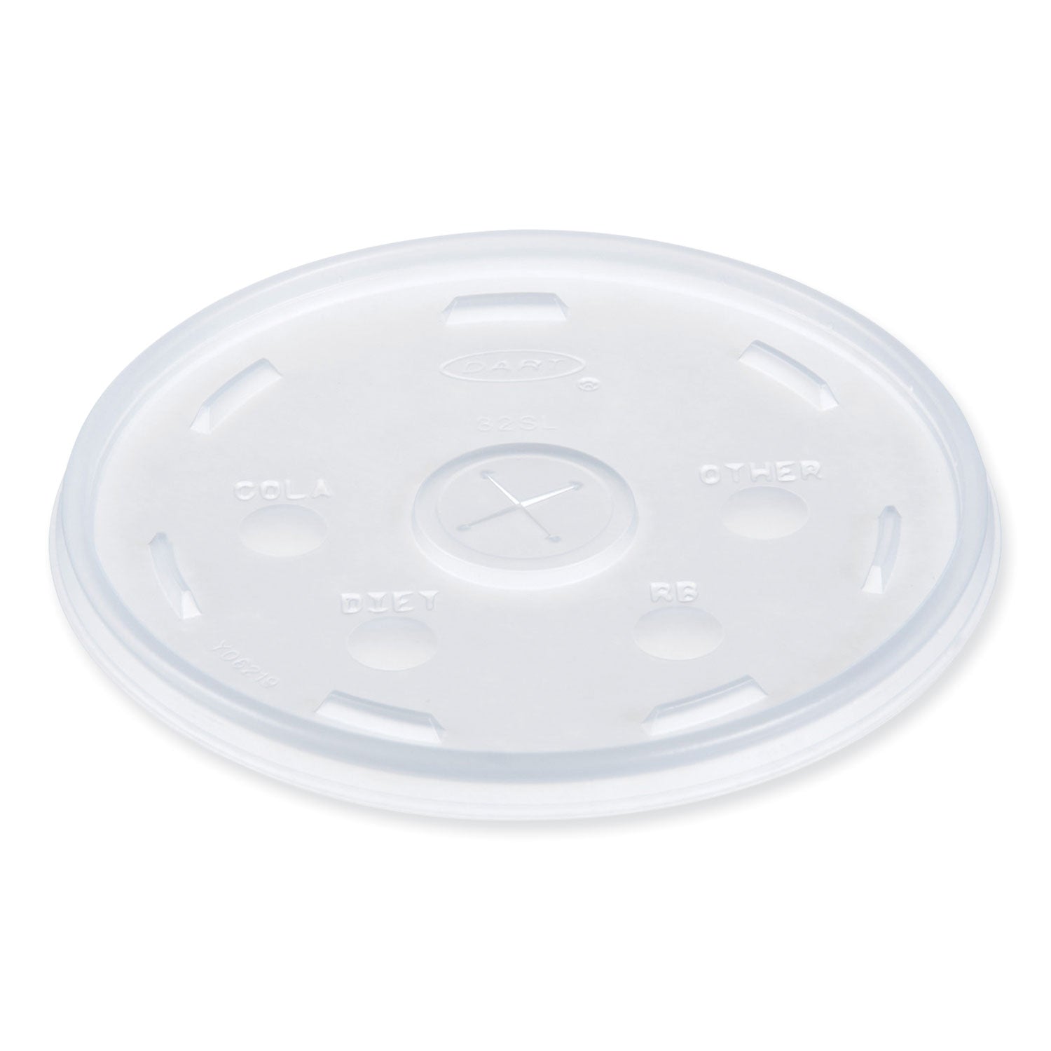 Dart Lids for Foam Cups and Containers, Fits 32 oz, 44 oz, 60 oz Cups, Translucent, 1,000/Carton (32SL1)