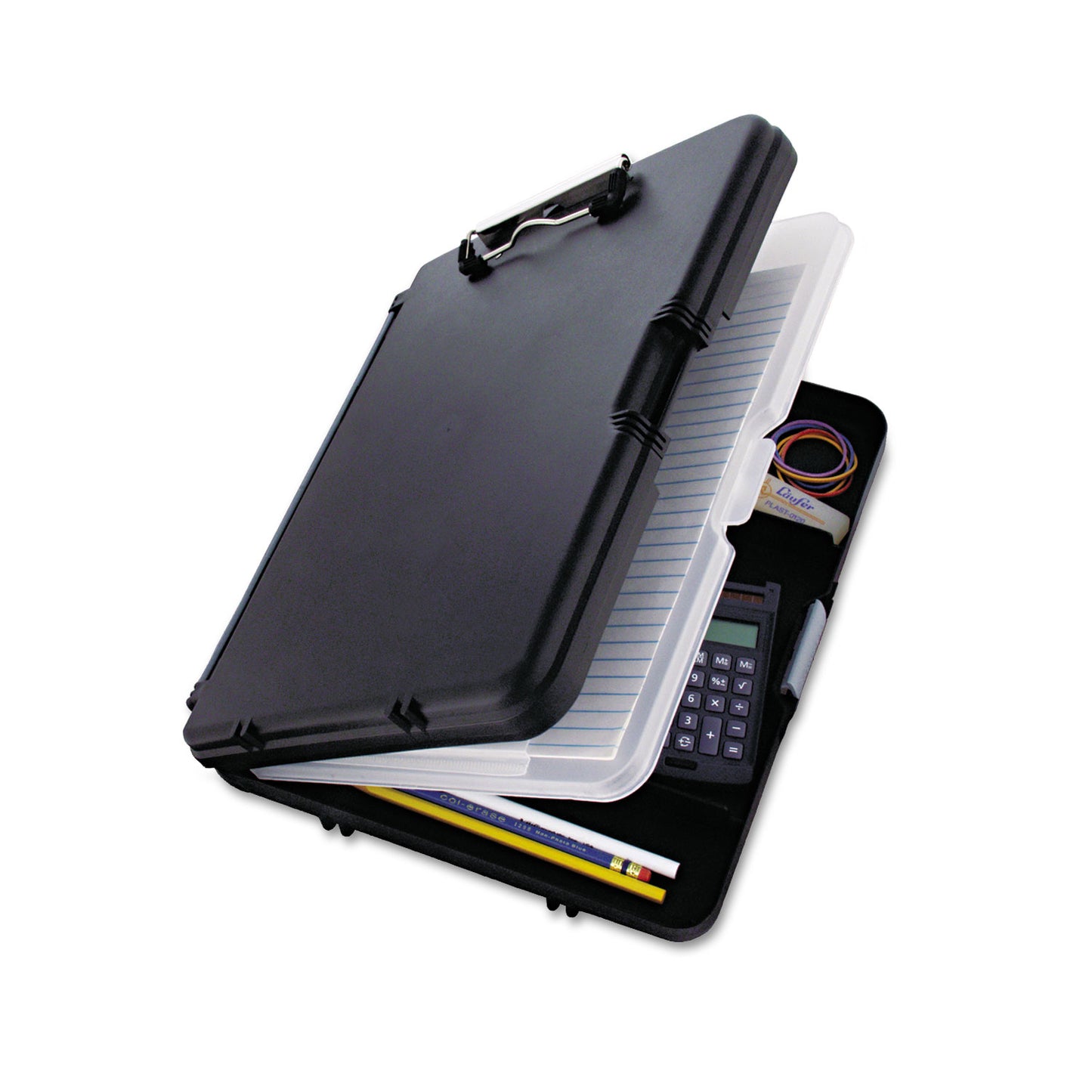 Saunders WorkMate II Storage Clipboard, 0.5" Clip Capacity, Holds 8.5 x 11 Sheets, Black/Charcoal (00552)