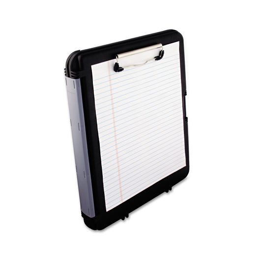 Saunders WorkMate II Storage Clipboard, 0.5" Clip Capacity, Holds 8.5 x 11 Sheets, Black/Charcoal (00552)