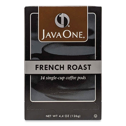 Java One Coffee Pods, French Roast, Single Cup, 14/Box (30800)