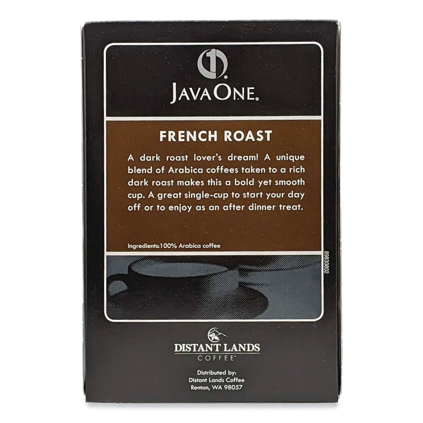 Java One Coffee Pods, French Roast, Single Cup, 14/Box (30800)