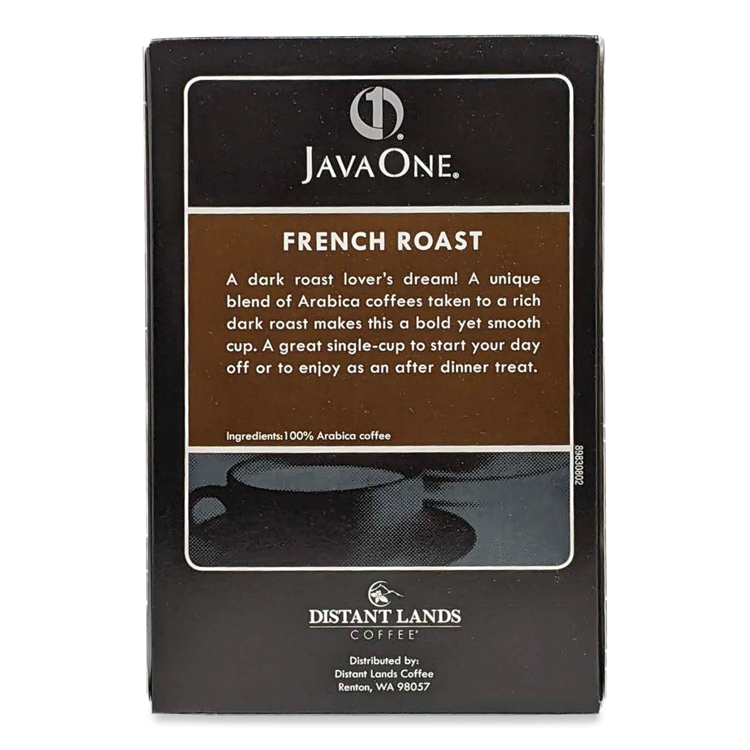 Java One Coffee Pods, French Roast, Single Cup, 14/Box (30800)