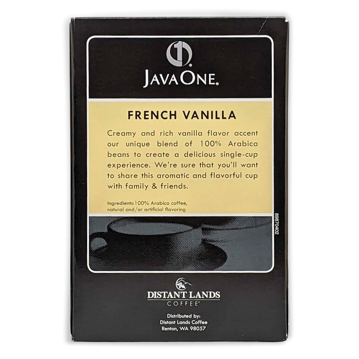 Java One Coffee Pods, French Vanilla, Single Cup, 14/Box (70400)