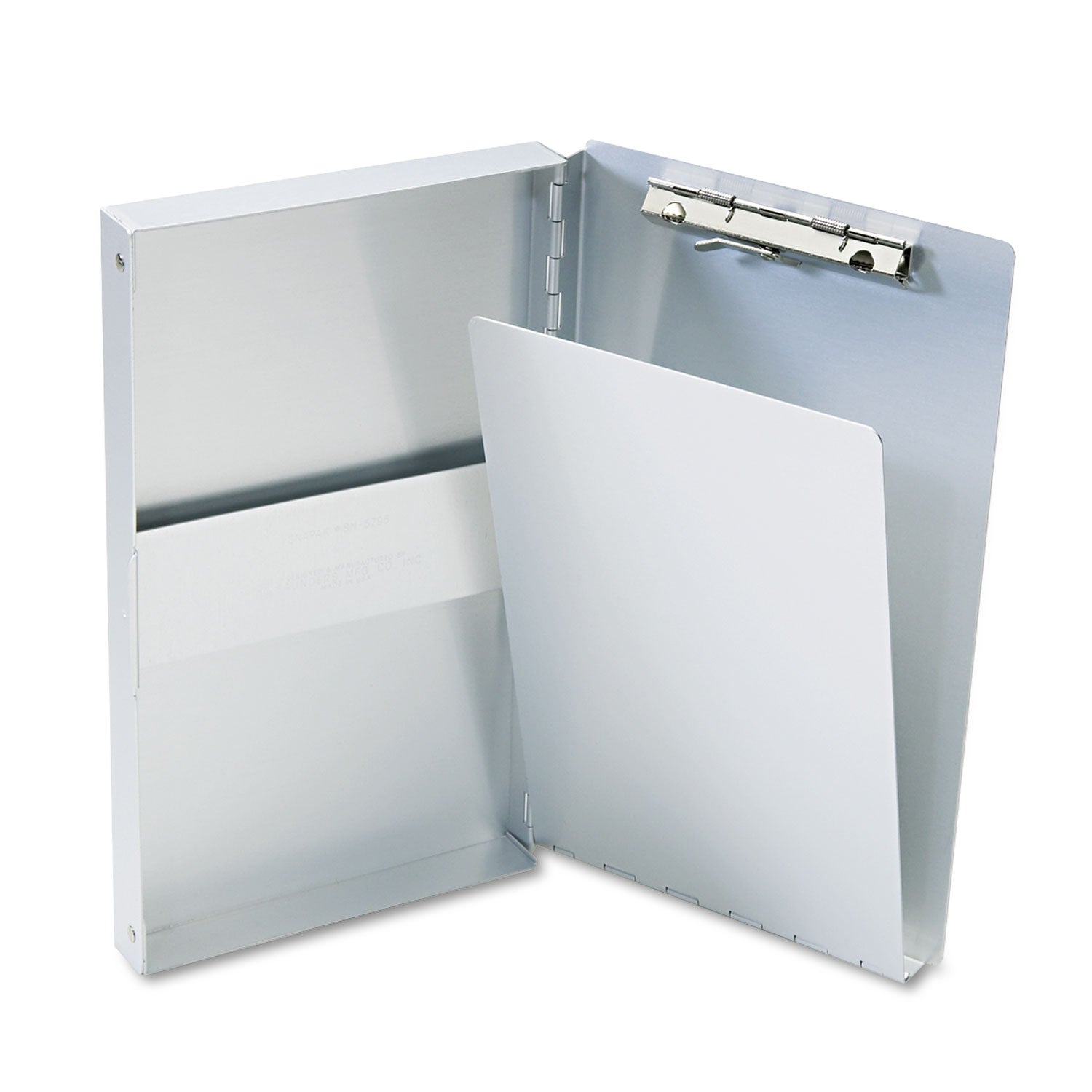 Saunders Snapak Aluminum Side-Open Forms Folder, 0.38" Clip Capacity, Holds 5 x 9 Sheets, Silver (10507)