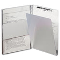 Saunders Snapak Aluminum Side-Open Forms Folder, 0.5" Clip Capacity, Holds 8.5 x 14 Sheets, Silver (10519)