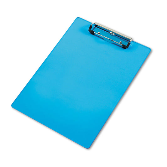 Saunders Acrylic Clipboard, 0.5" Clip Capacity, Holds 8.5 x 11 Sheets, Transparent Blue (21567)