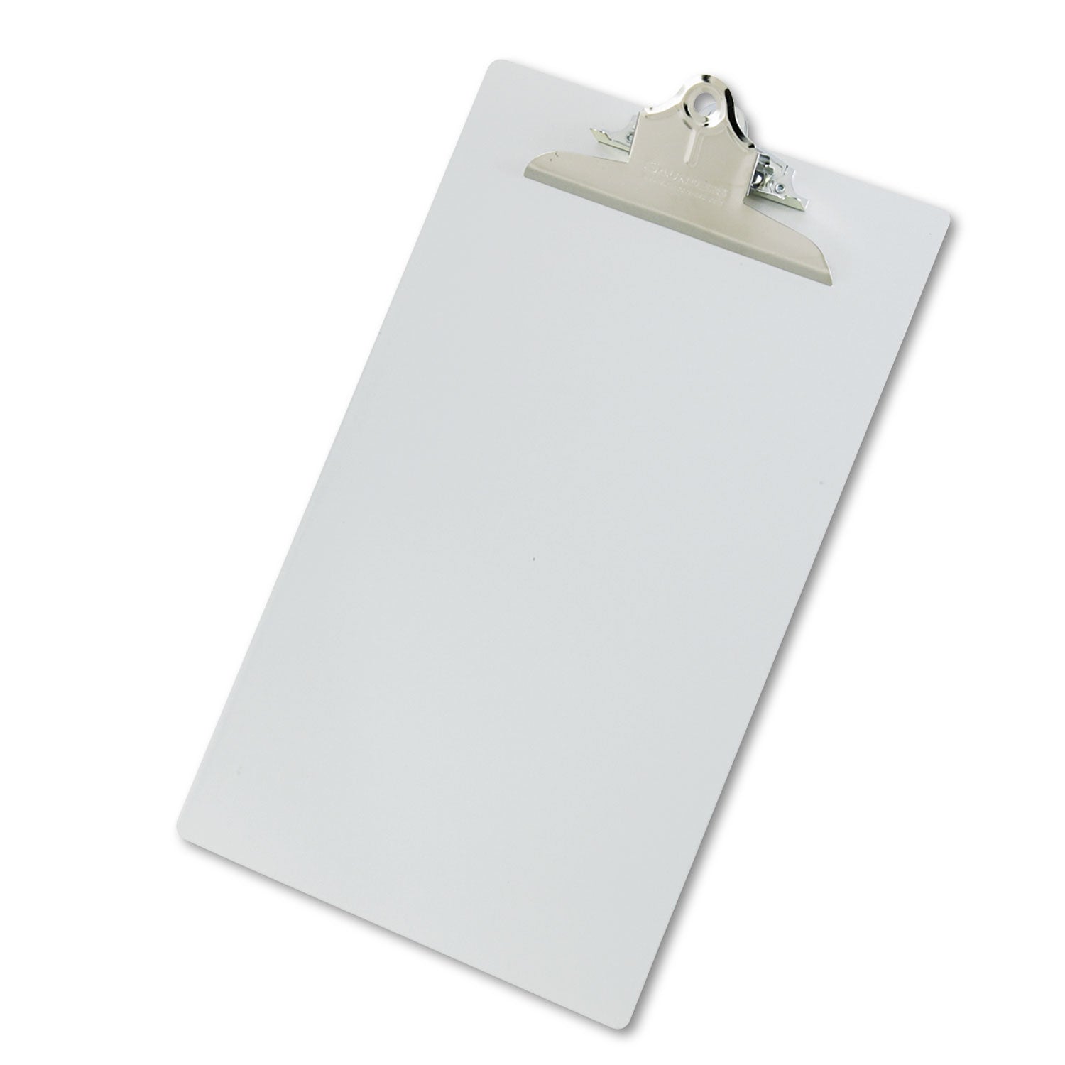 Saunders Recycled Aluminum Clipboard with High-Capacity Clip, 1" Clip Capacity, Holds 8.5 x 14 Sheets, Silver (22519)