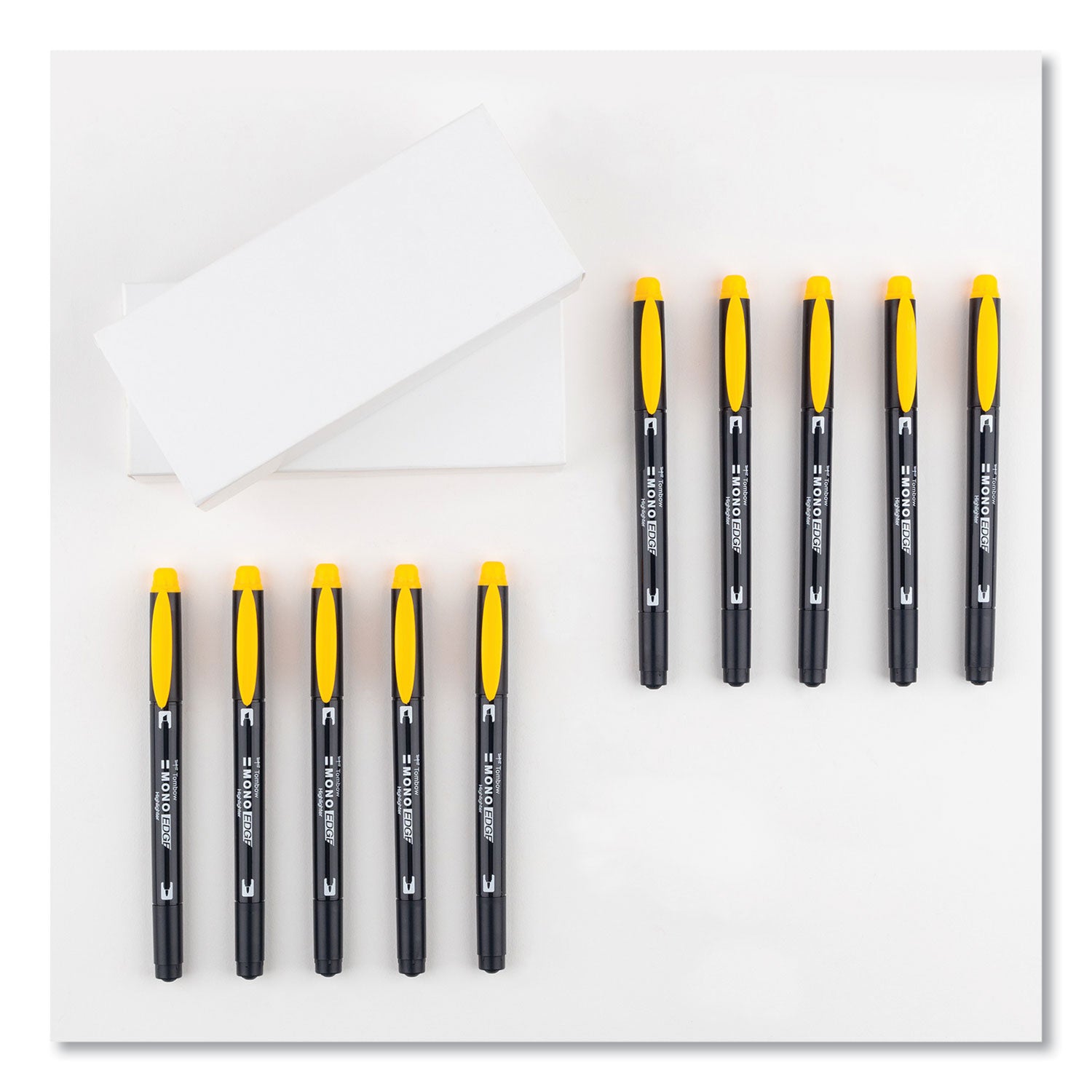 Tombow Highlighters, Golden Yellow Ink, Bullet/Chisel Tip, Golden Yellow Barrel, 10/Box (56410)