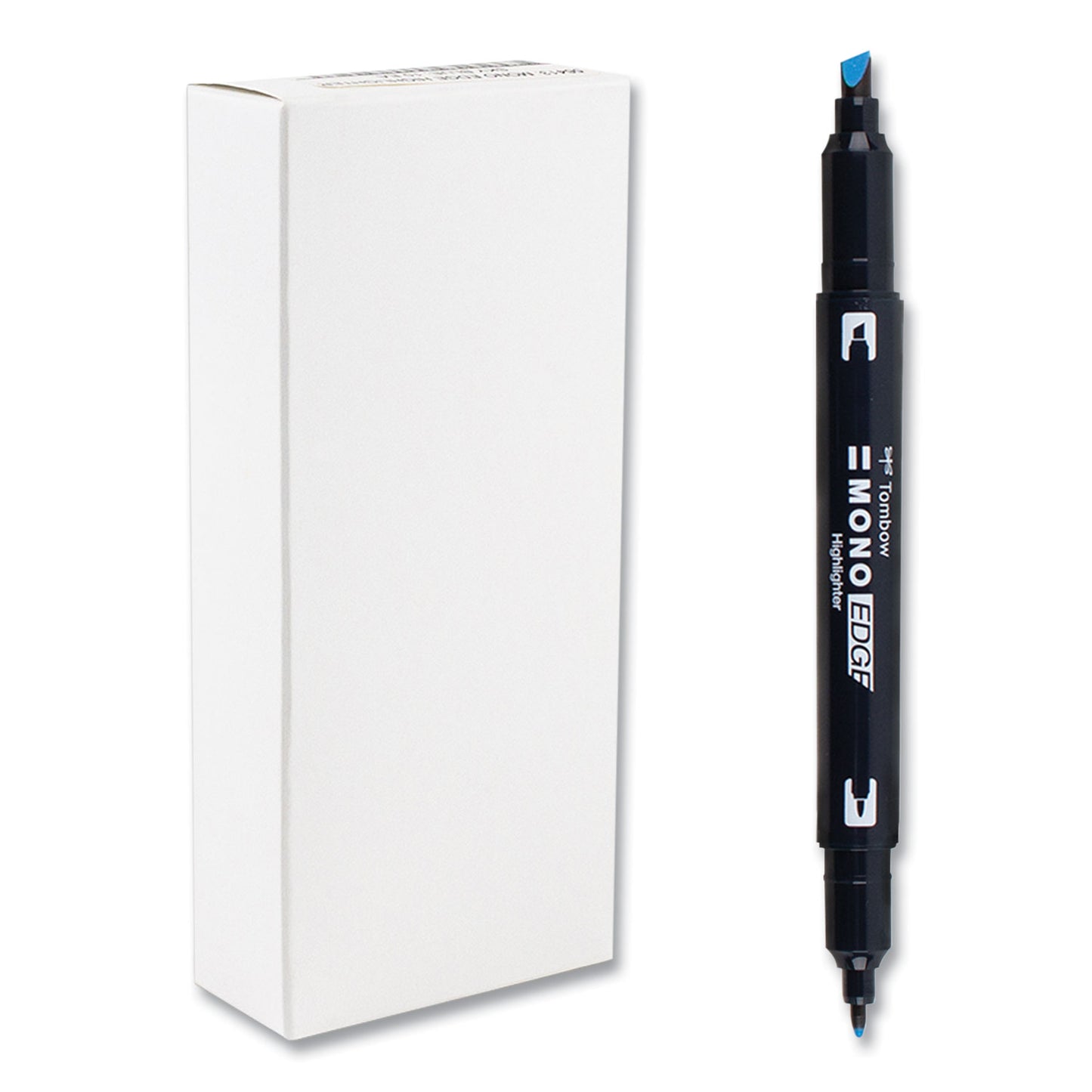 Tombow Highlighters, Skyblue Ink, Bullet/Chisel Tip, Skyblue Barrel, 10/Box (56413)