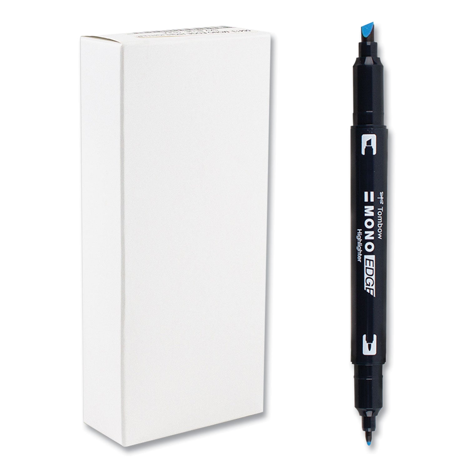 Tombow Highlighters, Skyblue Ink, Bullet/Chisel Tip, Skyblue Barrel, 10/Box (56413)