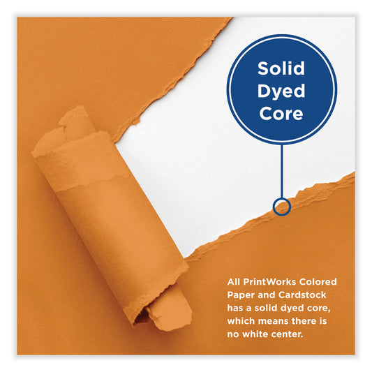 Printworks Professional Color Cardstock, 65 lb Cover Weight, 8.5 x 11, Orange, 250/Ream (00116)