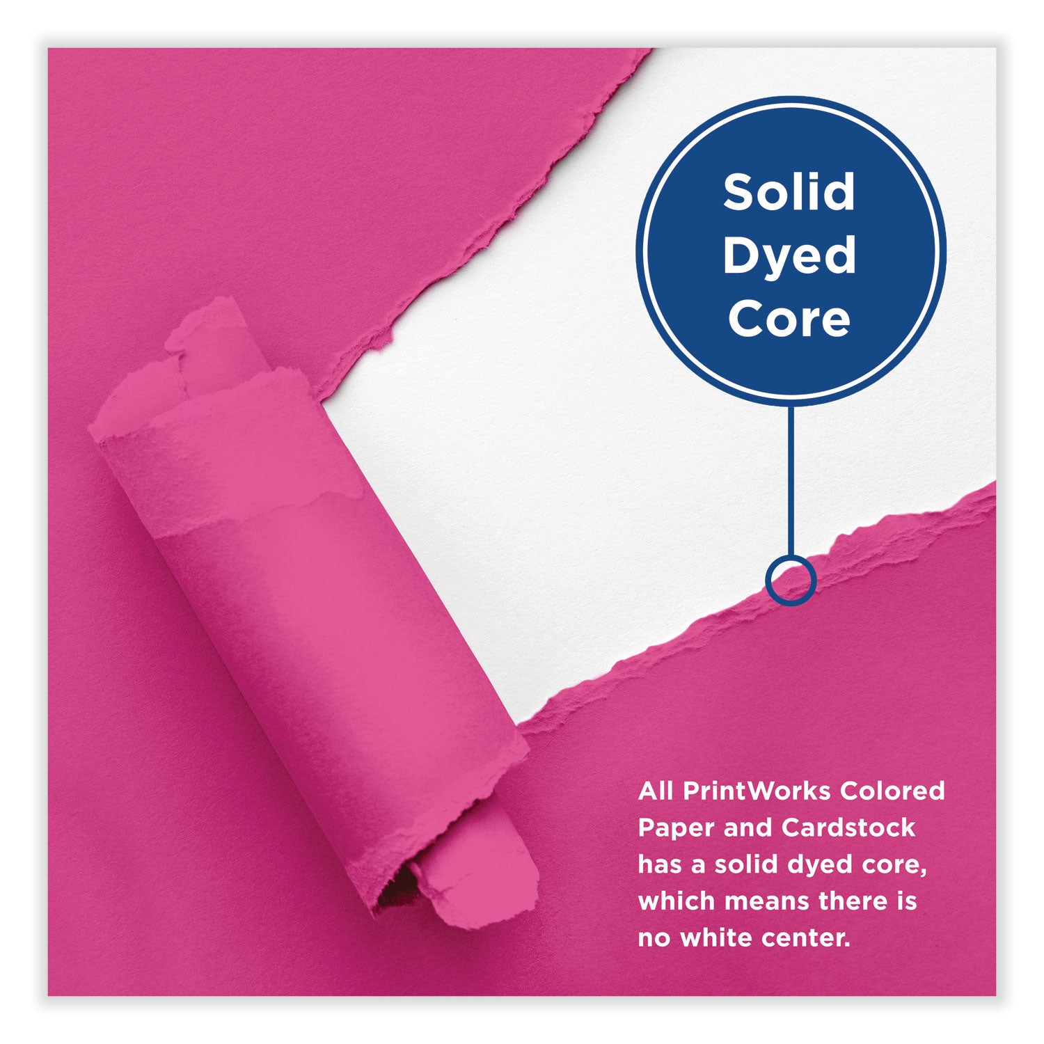 Printworks Professional Color Cardstock, 65 lb Cover Weight, 8.5 x 11, Fuchsia, 250/Ream (00112)