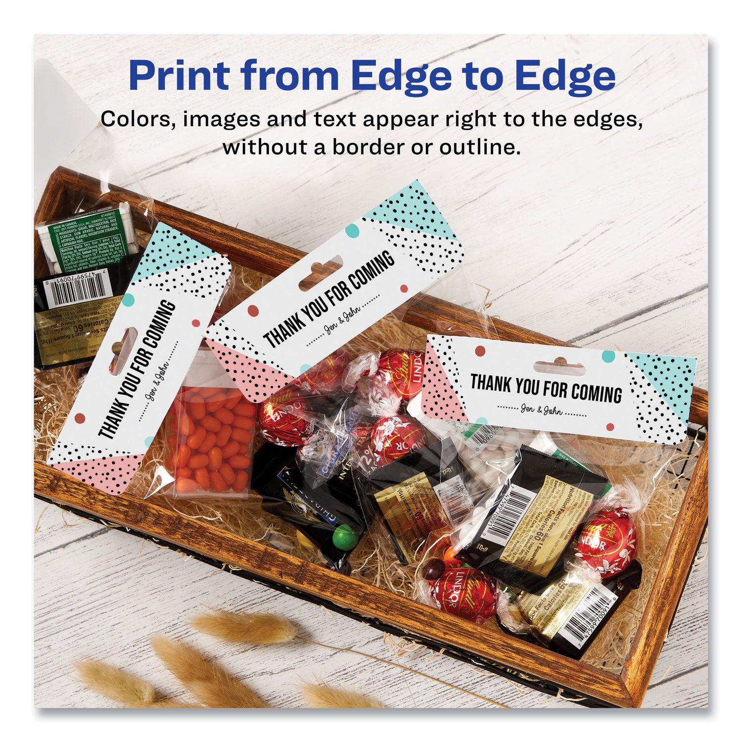 Avery Sure Feed Printable Toppers with Bags, 1.75 x 5, White, 40/Pack (22801)