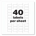 Avery PermaTrack Tamper-Evident Asset Tag Labels, Laser Printers, 0.75 x 1.5, White, 40/Sheet, 8 Sheets/Pack (60528)