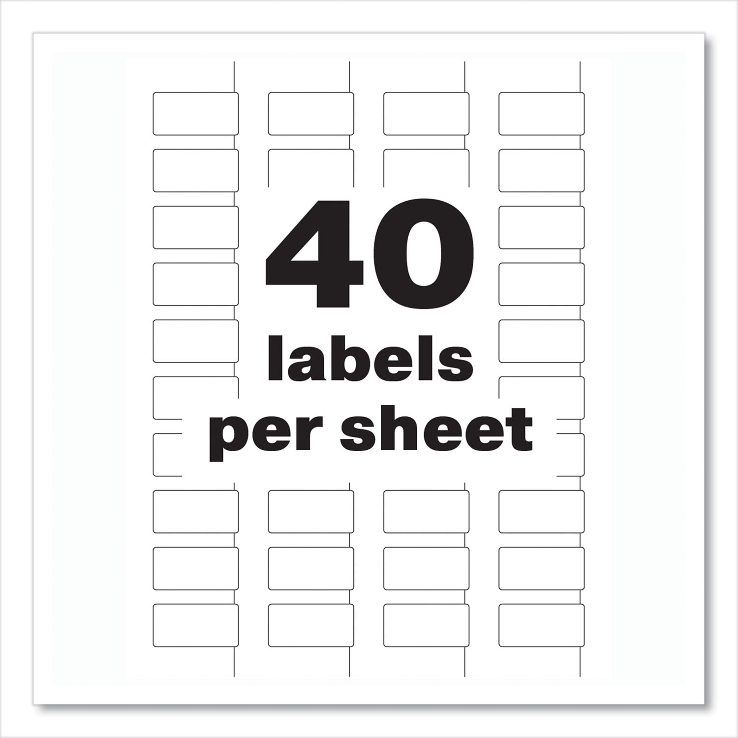 Avery PermaTrack Tamper-Evident Asset Tag Labels, Laser Printers, 0.75 x 1.5, White, 40/Sheet, 8 Sheets/Pack (60528)