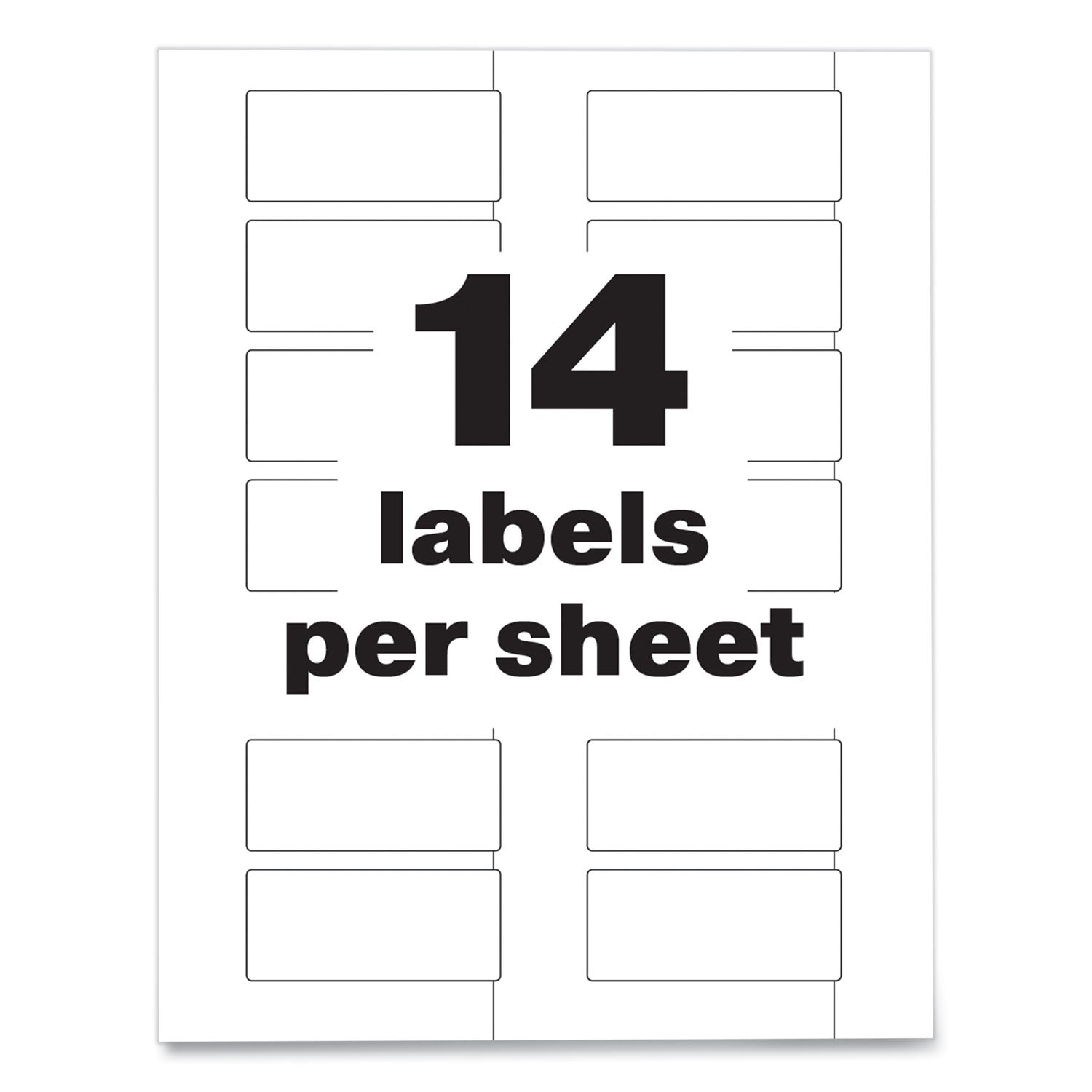 Avery PermaTrack Destructible Asset Tag Labels, Laser Printers, 1.25 x 2.75, White, 14/Sheet, 8 Sheets/Pack (60537)