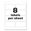 Avery PermaTrack Tamper-Evident Asset Tag Labels, Laser Printers, 2 x 3.75, White, 8/Sheet, 8 Sheets/Pack (60538)