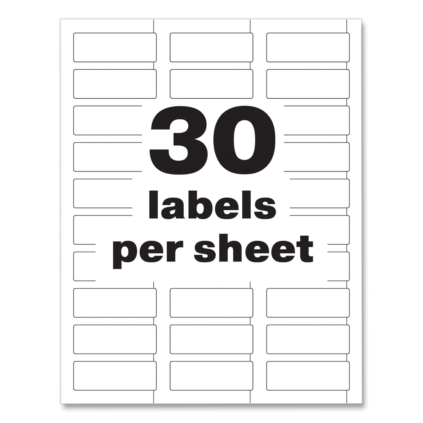 Avery PermaTrack Durable White Asset Tag Labels, Laser Printers, 0.75 x 2, White, 30/Sheet, 8 Sheets/Pack (61526)