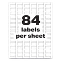 Avery PermaTrack Durable White Asset Tag Labels, Laser Printers, 0.5 x 1, White, 84/Sheet, 8 Sheets/Pack (61527)