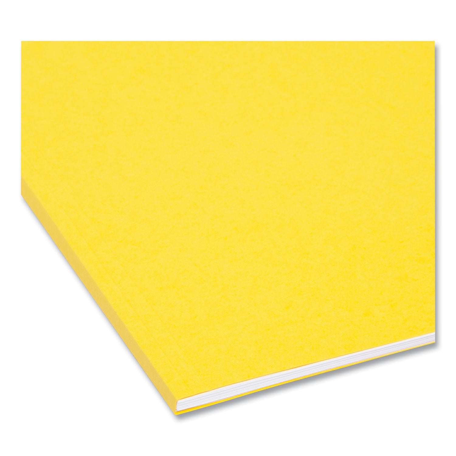 Smead Interior File Folders, 1/3-Cut Tabs: Assorted, Letter Size, 0.75" Expansion, Yellow, 100/Box (10271)